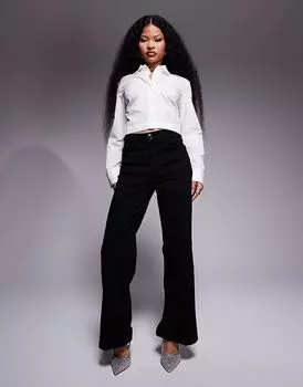 Широкие джинсы черного цвета River Island