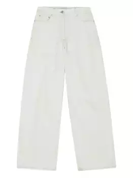 Широкие джинсы Cocoon с контрастной строчкой REMAIN, белый