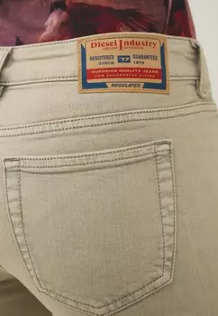 Широкие джинсы D-EBBEY WASH 0GRDI COL. 135 WITH CONTRAST STITCHING Diesel, бежевый