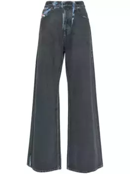 Широкие джинсы D-SIRE-S1 1996-го года с эффектом потертости DIESEL, серый