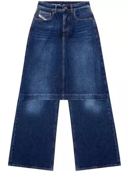Широкие джинсы D-Syren с юбкой Diesel, синий
