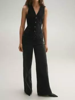 Широкие джинсы daphne с высокой посадкой Mango, цвет Open Grey