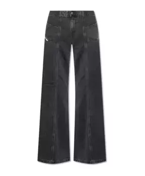 Широкие джинсы Diesel, черный