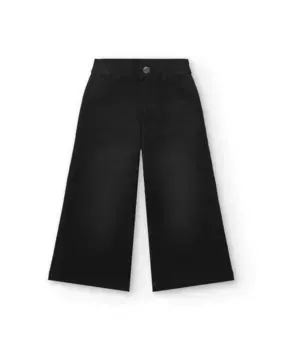 Широкие джинсы для девочек с застежкой на пуговицы Tuc tuc, черный