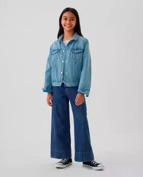 Широкие джинсы для девочки Gap, синий