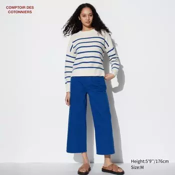 Широкие джинсы до щиколотки UNIQLO, синий