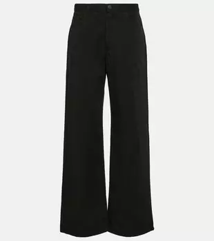 Широкие джинсы Eglitta со средней посадкой THE ROW, черный