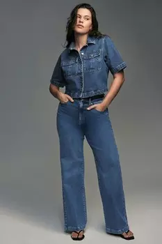 Широкие джинсы фасона «песочные часы» Next, синий