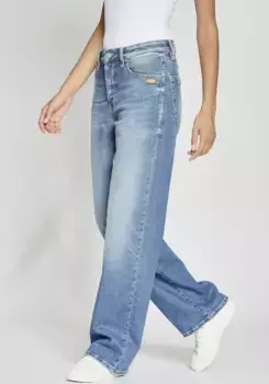 Широкие джинсы GANG "94JUL", комфортного прямого кроя, цвет Aged Midblue