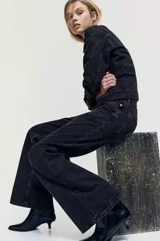Широкие джинсы H&M, мультиколор