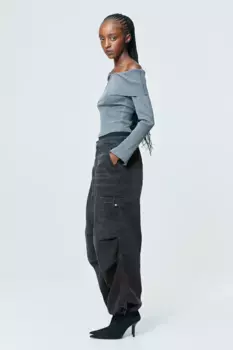 Широкие джинсы H&M, серый