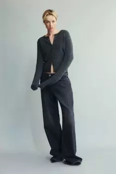 Широкие джинсы H&M, серый