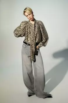 Широкие джинсы H&M, серый