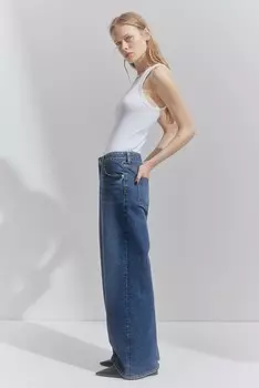 Широкие джинсы H&M, синий