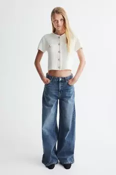 Широкие джинсы H&M, синий