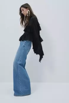 Широкие джинсы H&M, синий