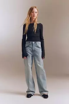 Широкие джинсы H&M, синий