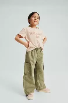 Широкие джинсы H&M, зеленый