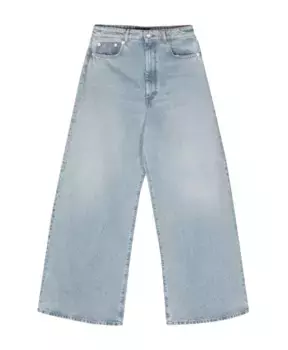 Широкие джинсы из синего денима Sportmax, синий