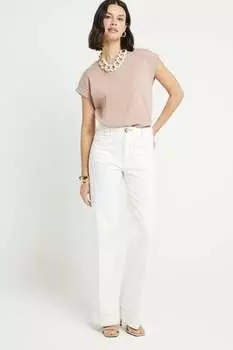 Широкие джинсы Jamille River Island, белый