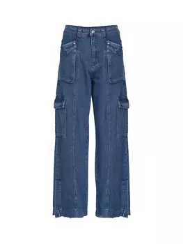 Широкие джинсы-карго Influencer, синий деним