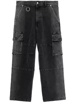 Широкие джинсы карго izzue, черный