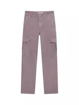 Широкие джинсы-карго Pull&Bear, фиолетовый