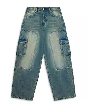 Широкие джинсы-карго RTA, синий