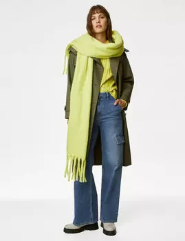 Широкие джинсы карго с высокой талией Marks & Spencer