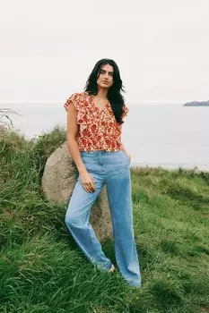 Широкие джинсы Laura Ashley, синий