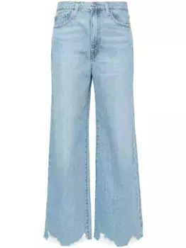 Широкие джинсы Le Jane с завышенной талией FRAME, синий