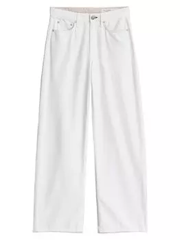 Широкие джинсы Logan Featherweight rag & bone, экру