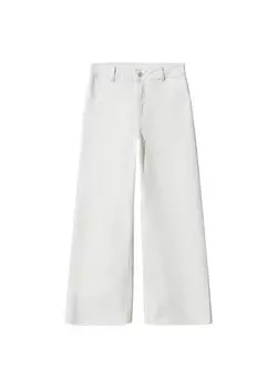 Широкие джинсы MANGO catherin, пестрый белый