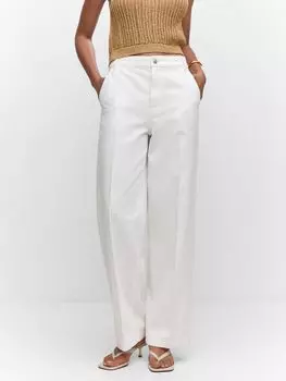 Широкие джинсы Mango Tailor, белые