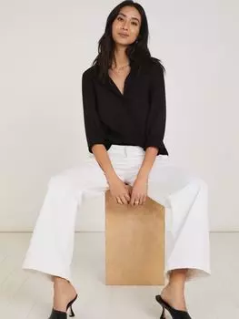 Широкие джинсы Margot из органического хлопка Baukjen, мягкий белый