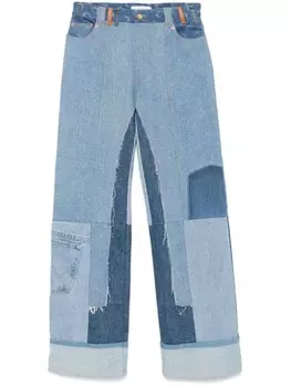 Широкие джинсы Marine Serre, синий