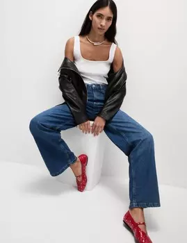 Широкие джинсы Marks & Spencer, индиго