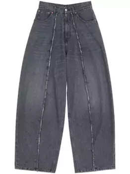 Широкие джинсы MM6 Maison Margiela, серый