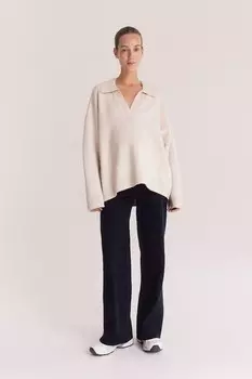 Широкие джинсы Mom H&M, черный