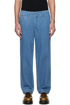 Широкие джинсы Nanamica, индиго