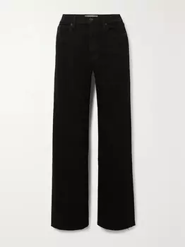 Широкие джинсы NET SUSTAIN Grace из органического материала с высокой посадкой и потертостями Slvrlake, черный