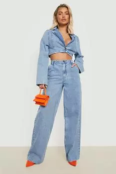 Широкие джинсы премиум-премиум Boohoo, синий