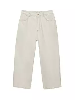 Широкие джинсы Pull&Bear, экрю