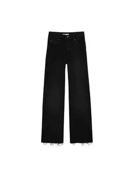 Широкие джинсы Pull&Bear, черный