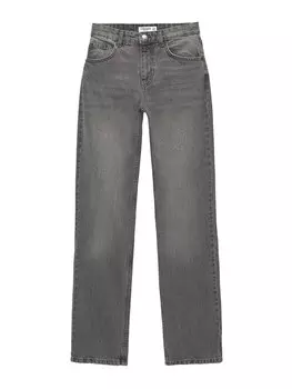 Широкие джинсы Pull&Bear, серый деним
