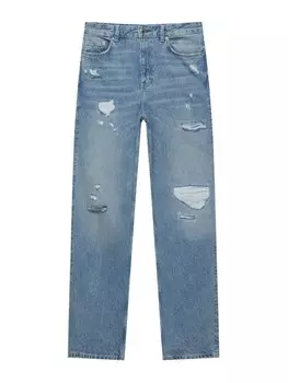 Широкие джинсы Pull&Bear, синий
