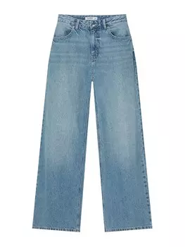 Широкие джинсы Pull&Bear, синий джинсовый