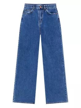 Широкие джинсы Pull&Bear, синий джинсовый
