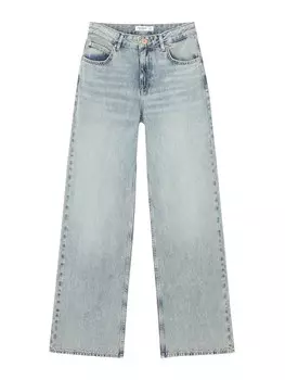 Широкие джинсы Pull&Bear, светло-синий