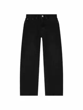 Широкие джинсы с эффектом потертости Ralph Lauren, черный